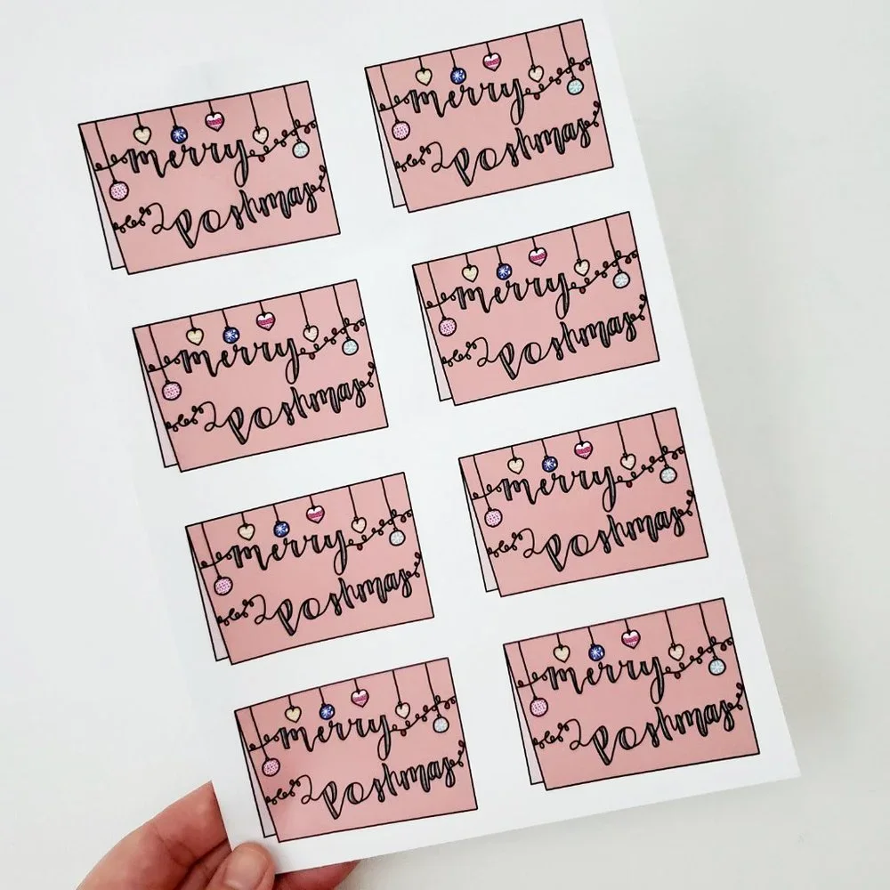 LB045 Custom Poshmark Stickers Christmas Shipping Supplies Labels [Price Firm] - Picture 5 of 10